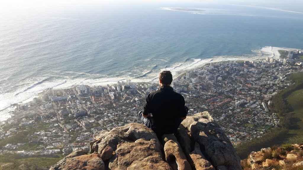 Vista dalla Lion's Head a Cape Town in Sud Africa